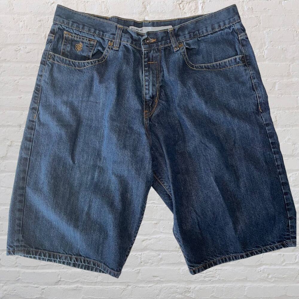 Rocawear Denim Company Long style Denim Shorts, 100% Cotton,Inseam 14, Men's‎ 40